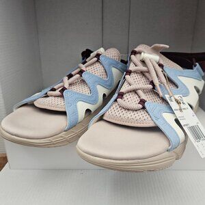 Adidas Astir Sandals Womens 9 Blue Beige Originals Straps HP9571 NWT